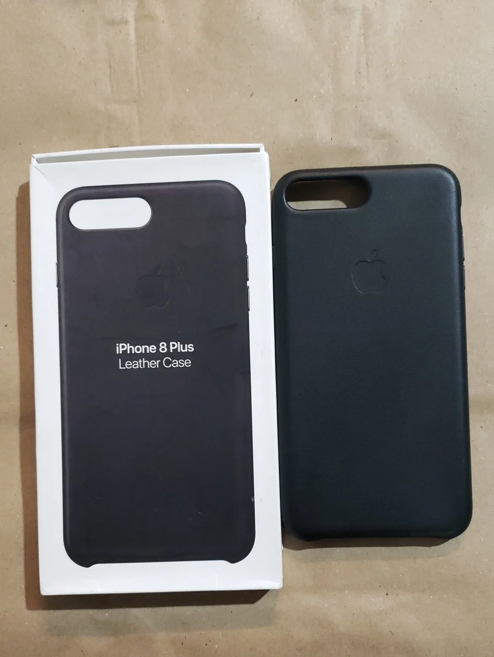 For Apple iPhone 8 Plus Leather Case, Black